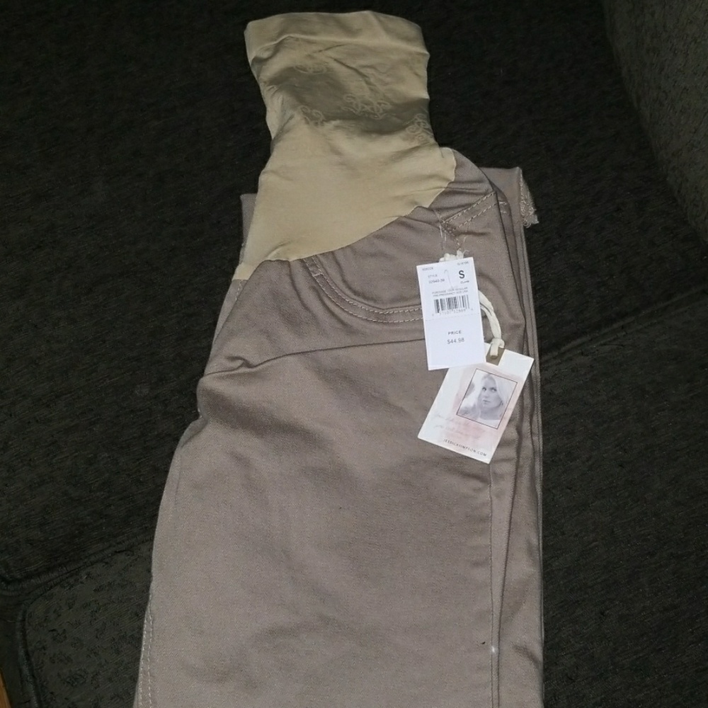 Maternity jeans with belly band